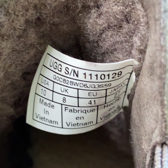 UGG WATERPROOF WOMENS BROWN SLATE BONHAM III CHELSEA ANKLE BOOTS SIZES 10/11 - Picture 8 of 9